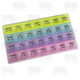 Porta Comprimido Semanal 28 Dias Top Útil TOP1071