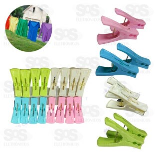 Conjunto 16 Prendedores De Plástico Top Útil TOP0752