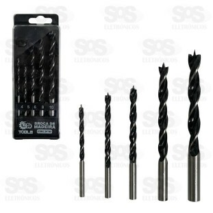 Kit Brocas Para Madeira 5 Peças FBG 3170
