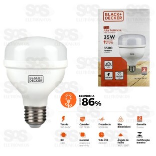 Lâmpada LED 35W Alta Potência Black+Decker BDAP-3600