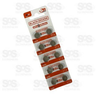 Bateria Moeda Ultra Alcalina LR44 1.5V 10 Unidades Black+Decker
