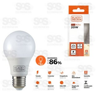 Lâmpada LED Bulbo 20W E27 Luz Branca Black+Decker BDA6-1900