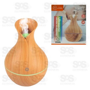 Difusor Umidificador De Ar Com Led 200ML AJ-M02