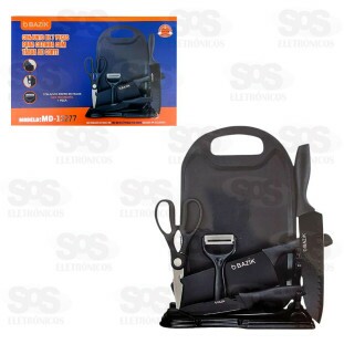 Kit Facas De Cozinha Com Tábua 7 Peças Bazik MD-12277