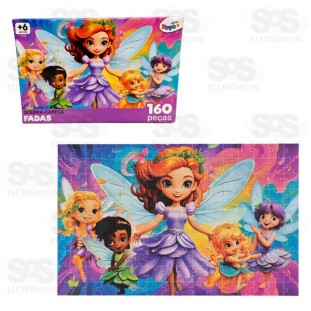 Quebra-Cabeça Fadas 160 Peças Mini Toys 6372