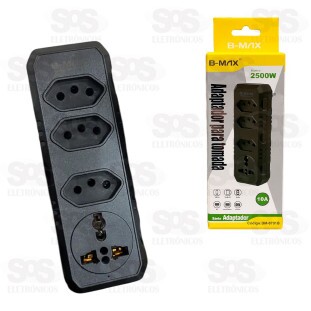 Adaptador 3 Tomadas Sem Fio B-Max BM-8701B