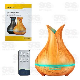 Difusor Umidificador Aromático Ultrassônico 500ML B-Max BM029
