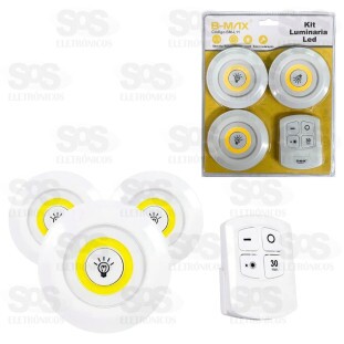 Kit 3 Luminárias Spot Com Controle Remoto B-Max BM-L11