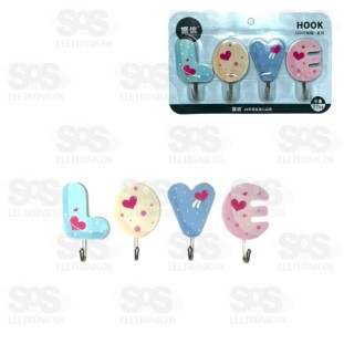 Ganchos Multiuso Love Top Útil TOP0809
