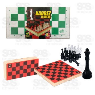 Jogo De Xadrez Estojo de Madeira IOB 072