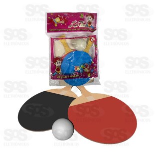 Kit 2 Raquetes e 1 Bola Ping Pong IOB 282