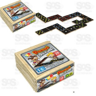 Dominó 28 Peças e Estojo em Madeira IOB 115