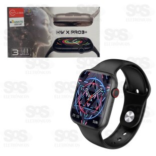Relógio Smartwatch 3 Pulseiras HW X Pro 3+