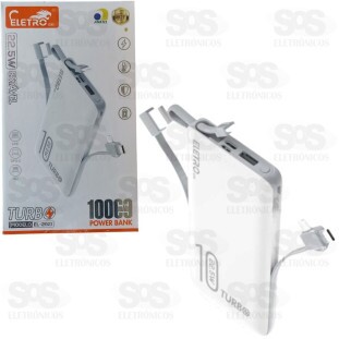 Carga Extra 10.000mAh Turbo 4 Interfaces Eletromex EL-2921