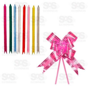 Laço Fácil Para Embalagens 10 Unidades 12CM Cores Variadas 5418