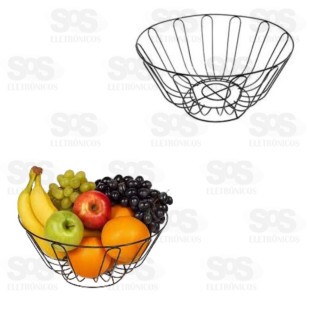 Fruteira de Mesa Aramado Preto Onyx 6283