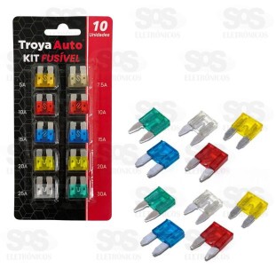 Kit Fusível Automotivo Com 10 Unidades TRY-0032
