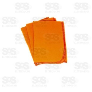 Flanela laranja 38x58Cm Unitária 2114