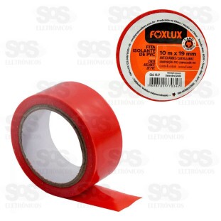 Fita Isolante 10 Metros Vermelha 10 Unidades Foxlux 10.17