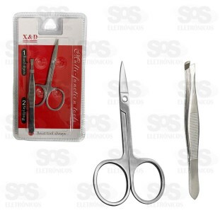 Kit Pinça Depilatória e Tesoura 356-10