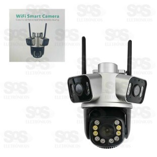 Câmera Tripla De Segurança Inteligente Com Wifi AJ-A40-Y