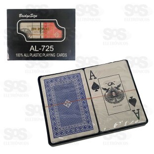 Baralho Com 2 Maços 54 Cartas Plástico AL-725