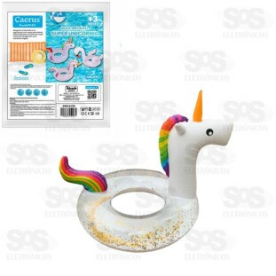 Boia Inflável Circular Suoer Unicórnio 70CM Caerus CRS-2178