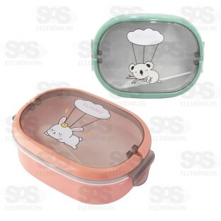 Marmita Lancheira Com Colher e Trava Lateral  TOP2364