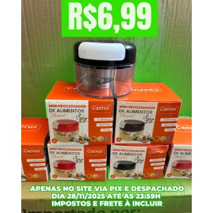 Processador De Alimentos Manual Com 2 Lâminas 170ml Caerus CRS-1982/2591