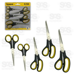 Kit 5 Tesouras Inox Multiuso B-Tek BT-610