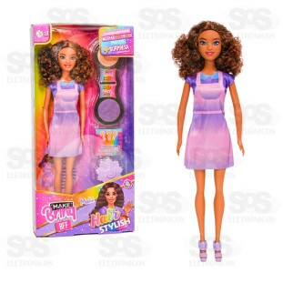Boneca Hair Stylish Polibrinq MK4097