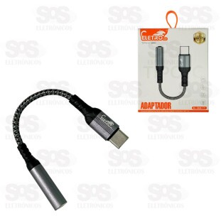 Cabo Adaptador Type-C Para P2 Fêmea Eletromex EL-3118-TY