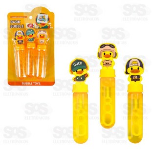 Kit Bolhas De Sabão Patinhos Com 3 Unidades Toy King TK-AB8204