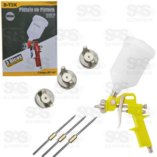 Pistola Pintura Hvlp 3 Bicos 600ml B-Tek BT367