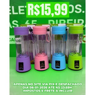 Liquidificador Portátil Recarregável 380ML HM-03