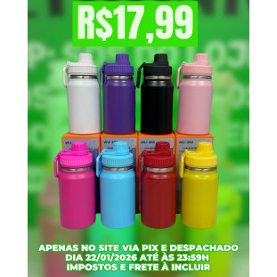 Garrafa Térmica Com 350ml Cores Variadas