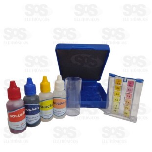 Kit Teste 3 em1 Medidor de Cloro,PH e Alcalinidade da Água