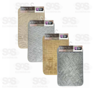 Tapete Com detalhes em Relevo 60x40CM Cores Variadas TOP 2467