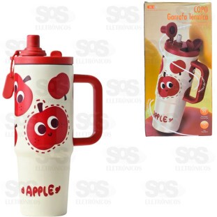 Garrafa Térmica Com Boca Dupla 900ml Estampas Variadas WU-476