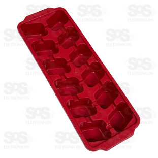 Forma de Gelo de Plástico 12 Divisões Cores Variadas 