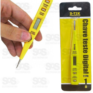 Chave Teste Voltagem E Corrente Digital B-tek BT-549