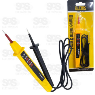 Chave Teste De Tensão 3 Níveis 110 a 500v B-Tek BT-550