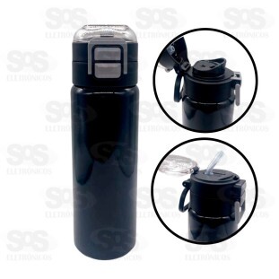 Garrafa Térmica Com Tampa Protetora 500ml Cores Variadas WU-560