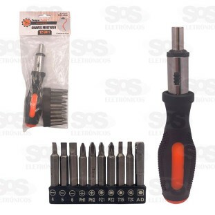 Jogo De Chave Multiuso 12 em 1 TroyaTools TRY-6046