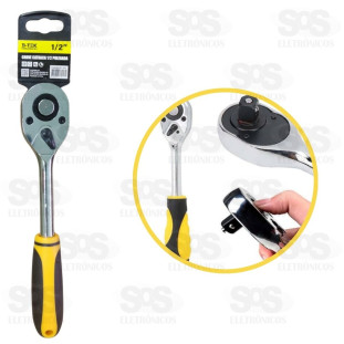 Chave Catraca Reversível 1/2 Aço Cromo B-Tek BT-616