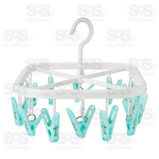 Mini Varal Dobrável Com 12 Prendedores Modelos Variados 6269/6273