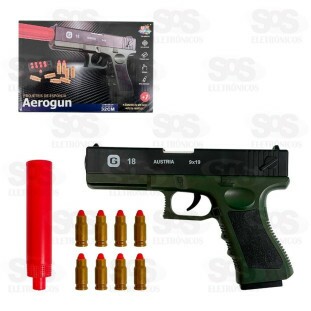 Brinquedo Glock 18 Lança Dardos De Plástico Toy King TK-AB6582