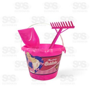 Balde de Praia Barbara 3 Peças Pink Mini Toys 6942
