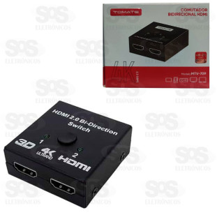 Splitter HDMI 4K com 2 Portas Tomate MTV-709