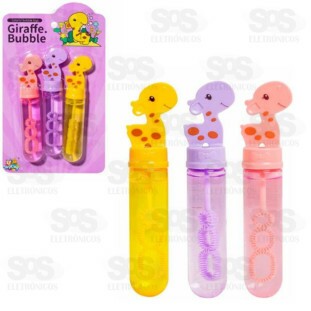 Kit Bolhas De Sabão Girafinha Com 3 Unidades Toy King TK-AB7714